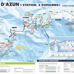 Carte des domaines skiables du Val d'Azun, idéale pour une randonnée ou une sortie ski de fond.