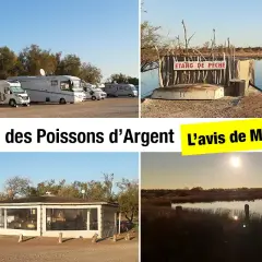 Aire des Poissons d'Argent : camping-cars, restaurant et étang de pêche. Michel a donné son avis !