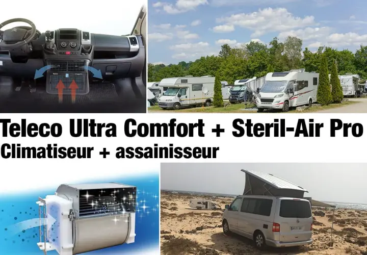 Améliorez votre confort en camping-car avec ce climatiseur et assainisseur d'air. Profitez d'un air pur et frais, même lors de vos escapades.