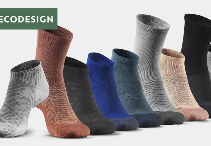 Choix de quelles chaussettes pour randonnée : une gamme de chaussettes écologiques aux couleurs variées, parfaites pour vos aventures.