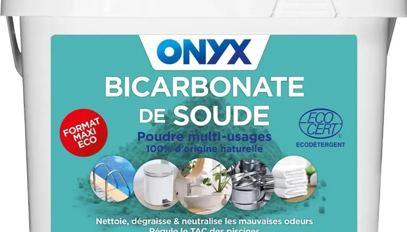 Seau de bicarbonate de soude ONYX, idéal pour le nettoyage et la neutralisation des odeurs, parfait pour le bicarbonate de soude wc camping-car.