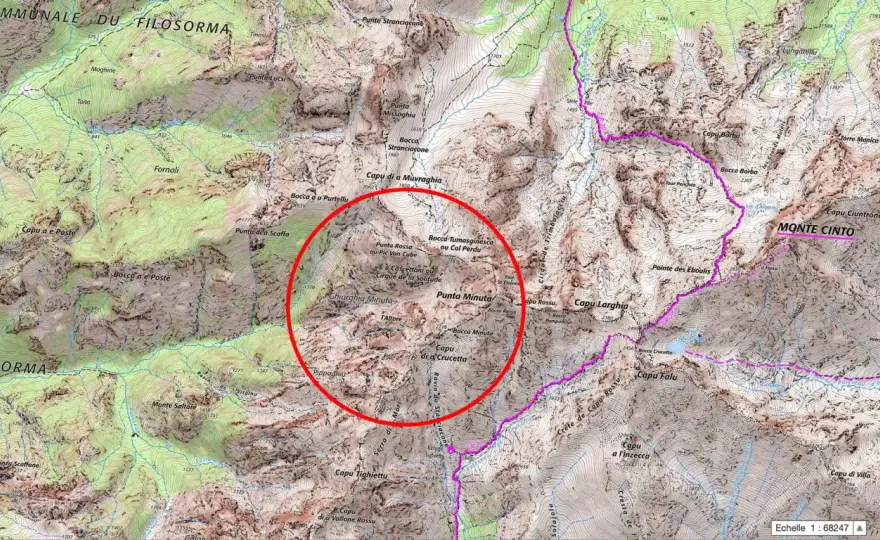 Cirque de la Solitude GR20 - Lire la carte sans erreur