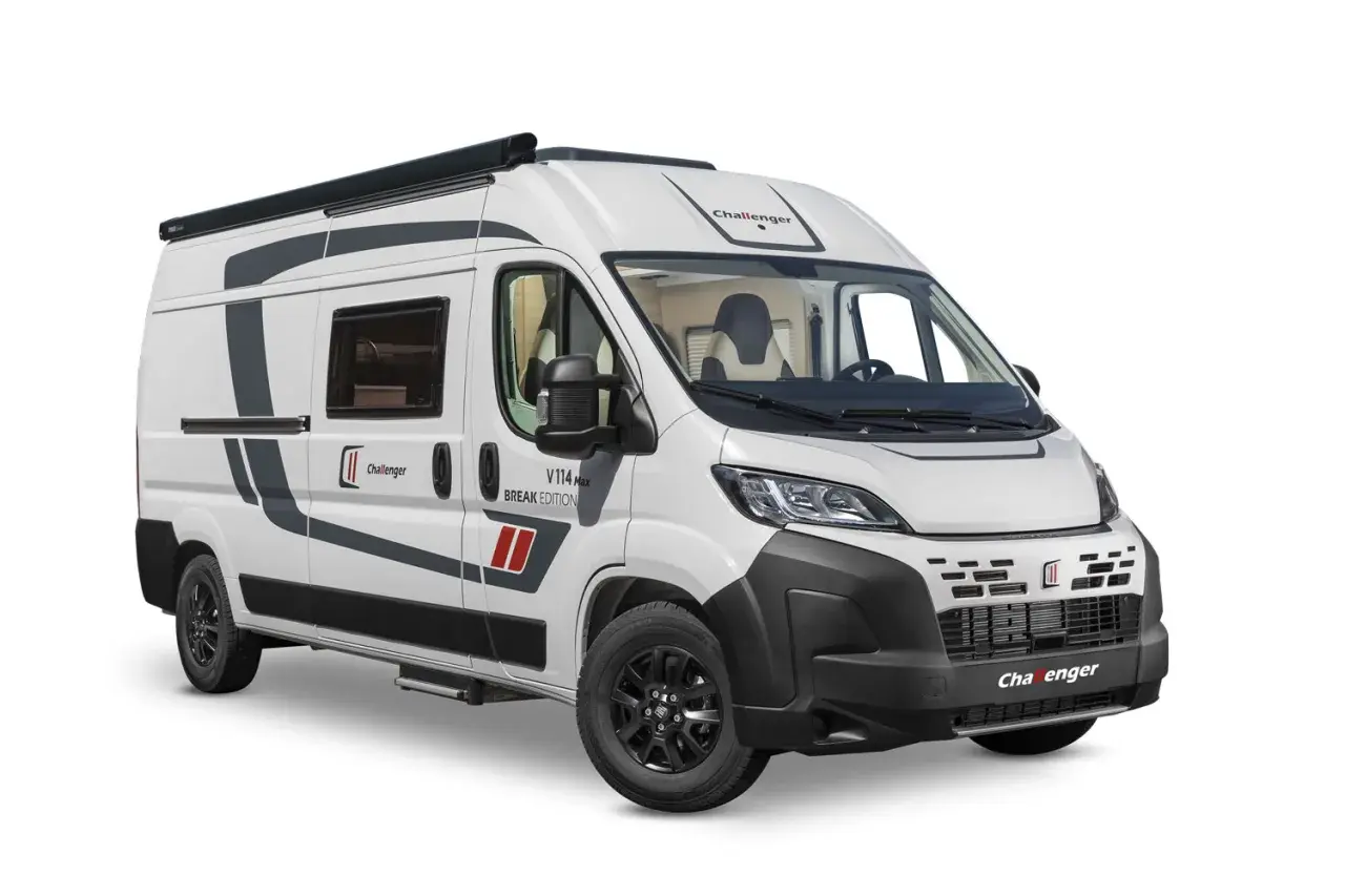 Fourgon aménagé Challenger V114 Max Break Edition, un modèle parmi les fourgons aménagés les plus fiables pour vos aventures.